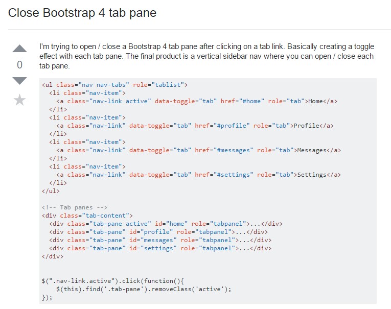 How to  shut Bootstrap 4 tab pane